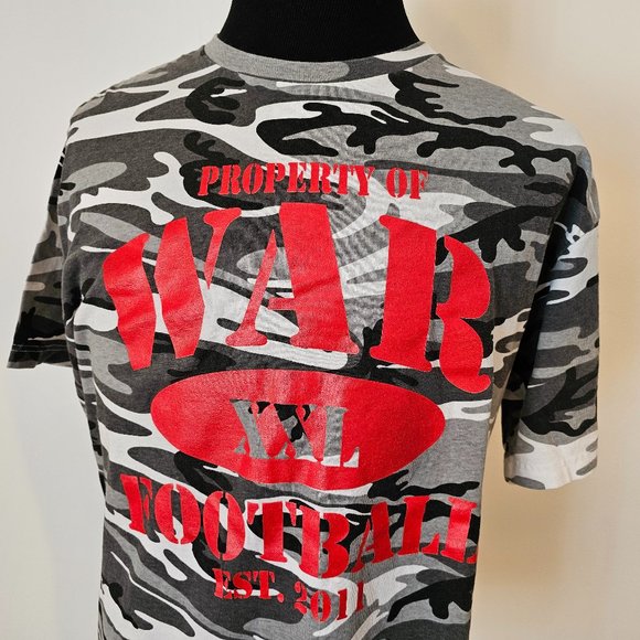 CODE V PROPERTY OF WAR XXL FOOTBALL EST. 2011 CAMOUFLAGE ADULT T SHIRT - SIZE XL - Picture 3 of 13